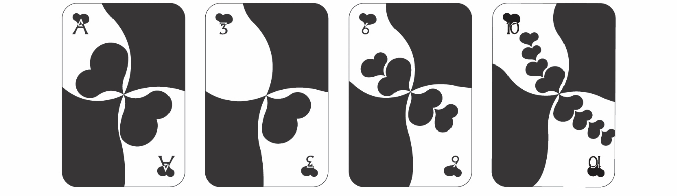 Playing card with heart design